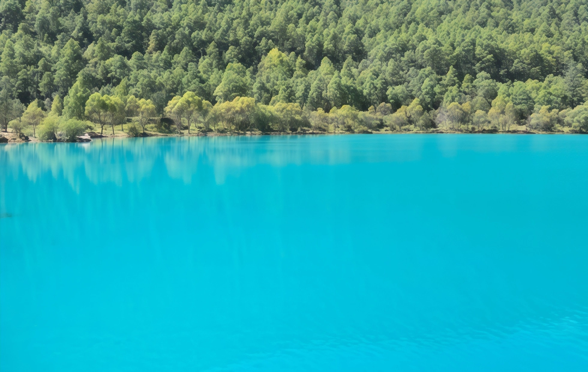 Snowy Blue Lake